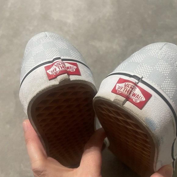 Baby blue checkered Vans 9.5 women’s - Picture 5 of 6